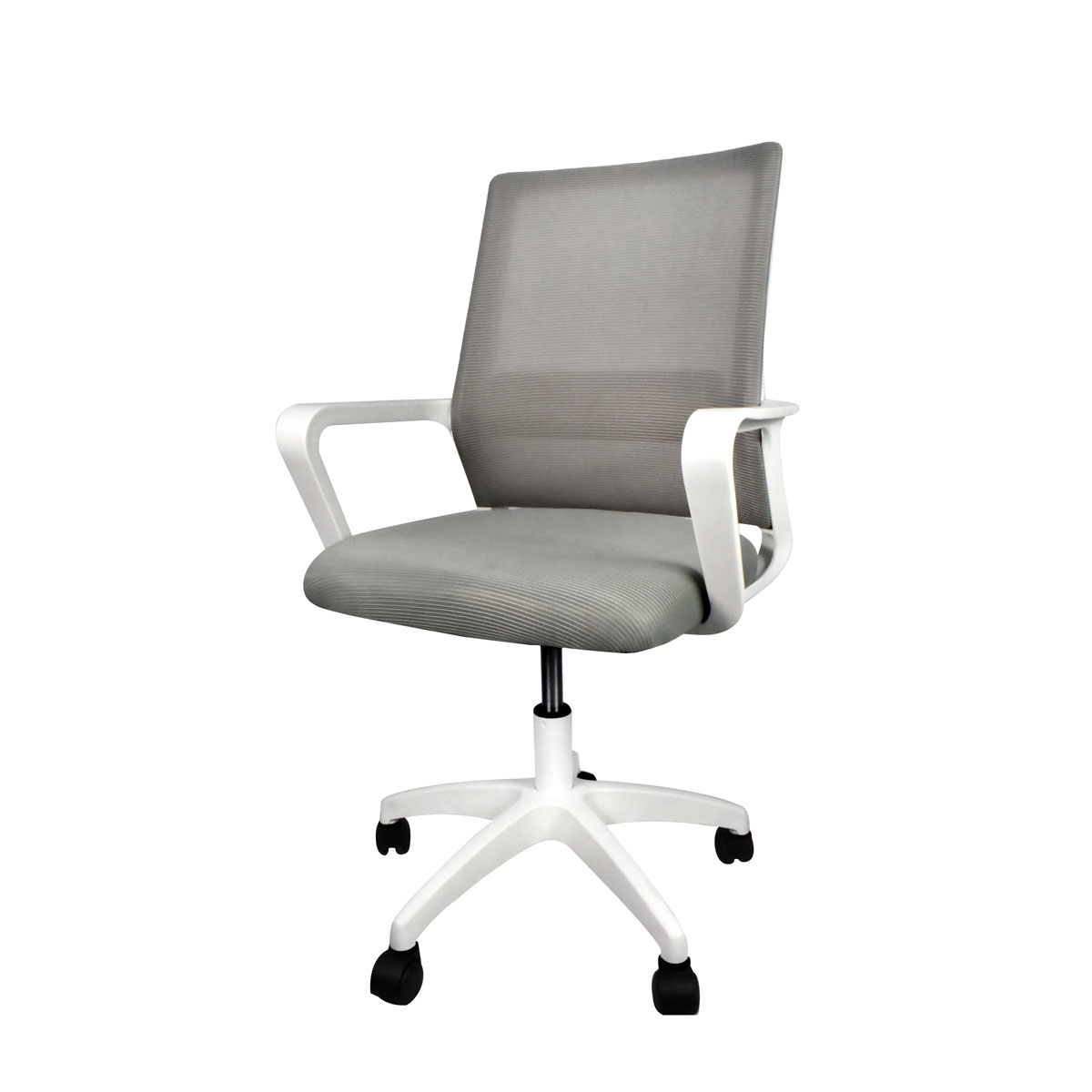 Silla de Escritorio Ergonómica para Oficina Moderna Giratoria Gris con Blanco OLU KT-251