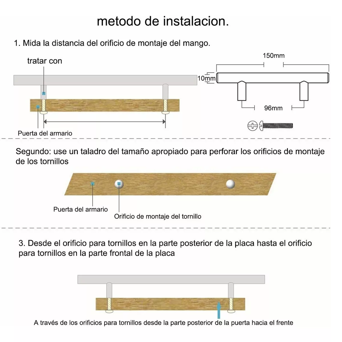 Juego Herrajes De Acero Inoxidable, Jaladeras Dorado,12 Piezas
