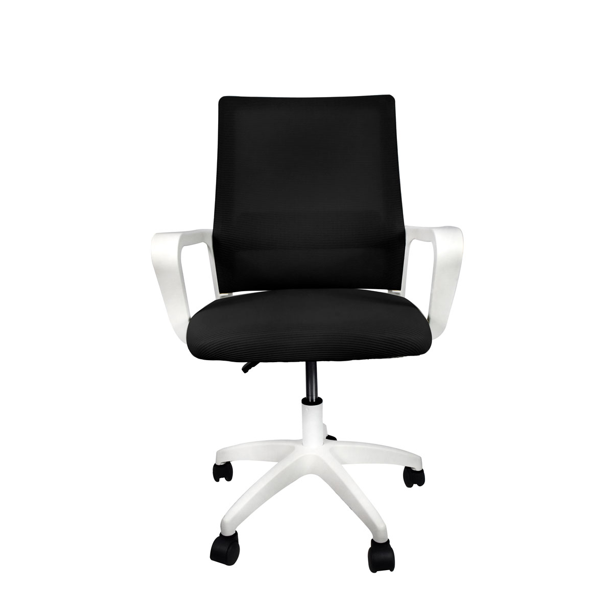 Silla de Escritorio Ergonomica para Oficina Moderna Giratoria Negro con Blanco OLU KT-251