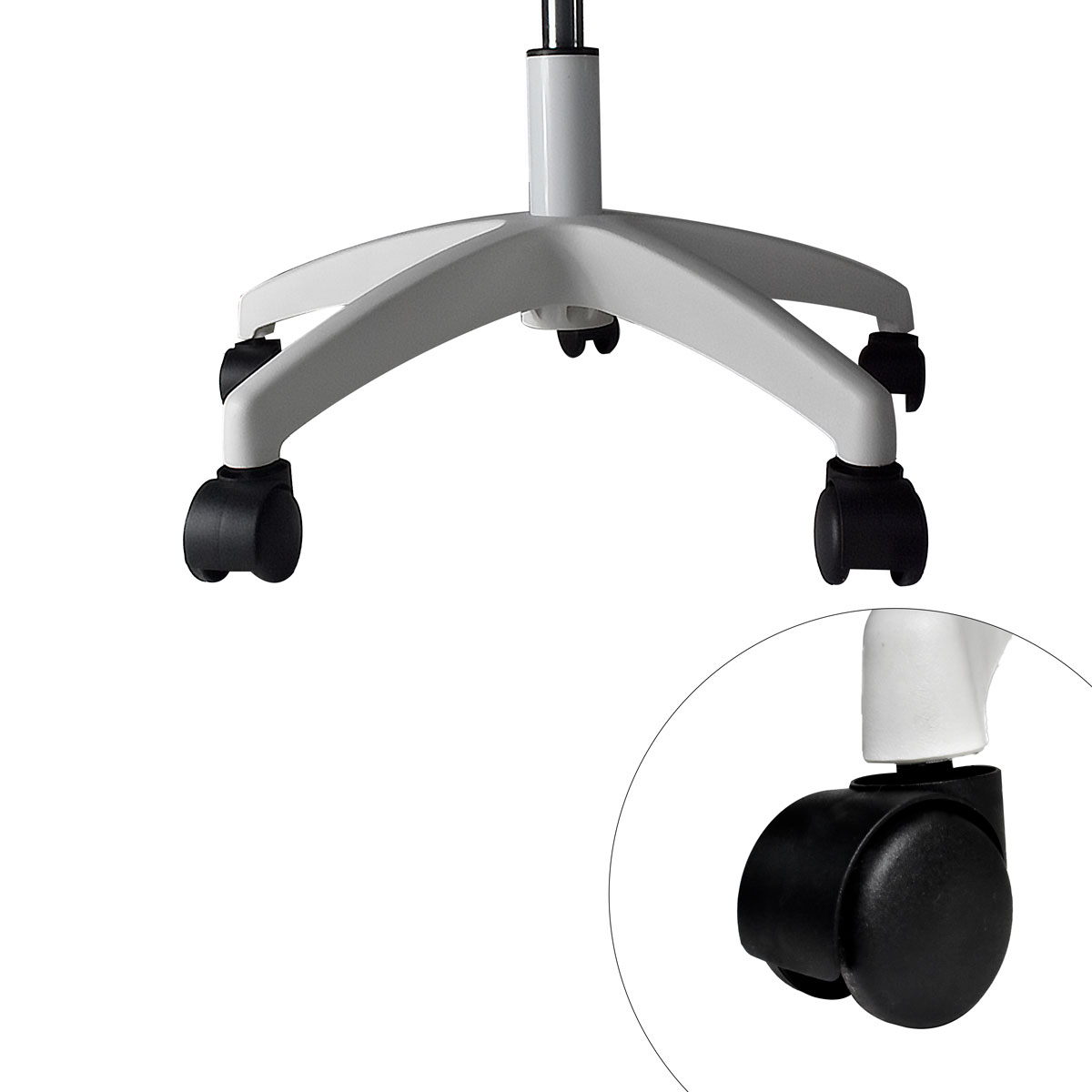 Silla de Escritorio Ergonomica para Oficina Moderna Giratoria Negro con Blanco OLU KT-251