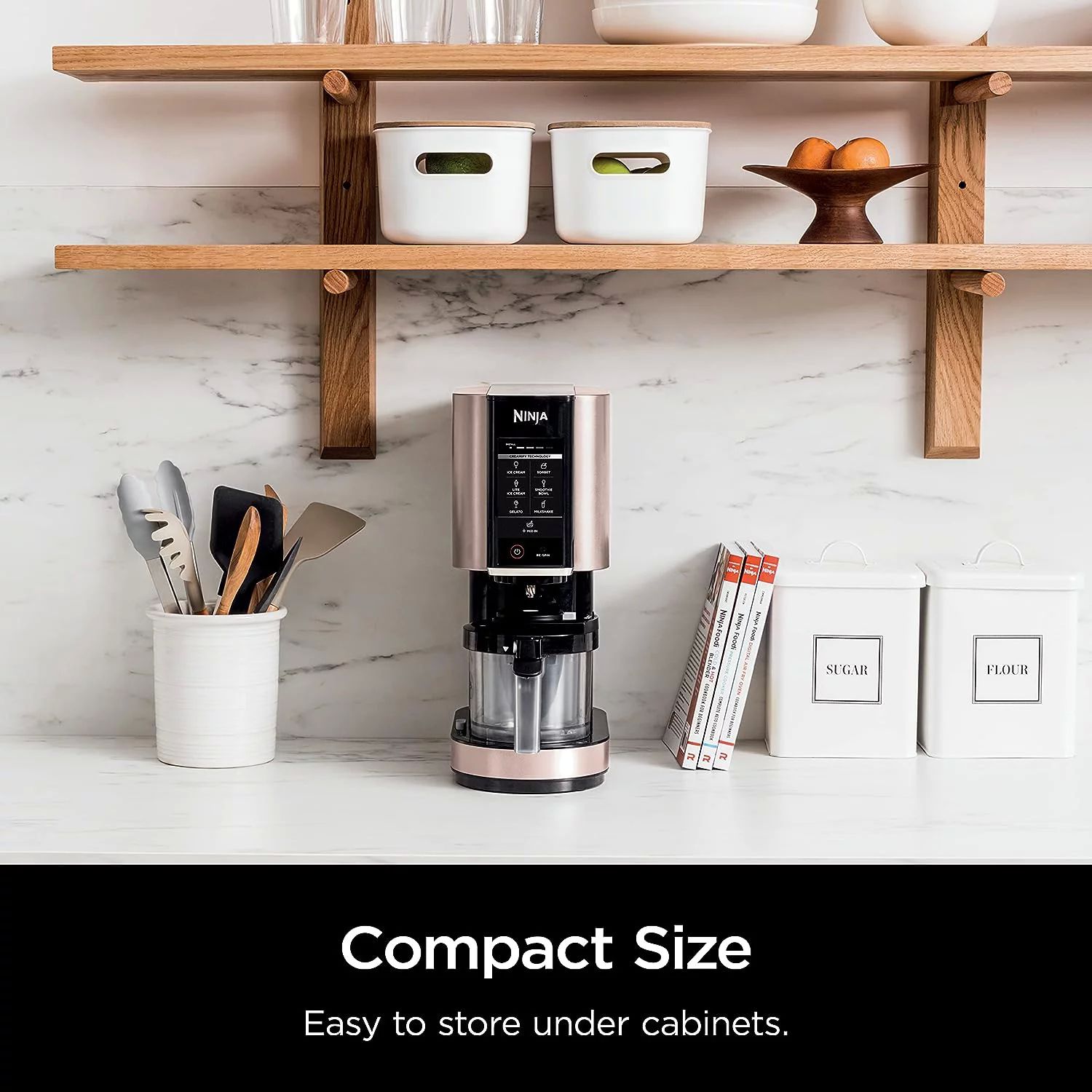 Ninja Creami máquina para hacer helado, gelato, malteada, sorbetes y batidos, 7 programas de un solo toque Rosa NC301PK Renewed