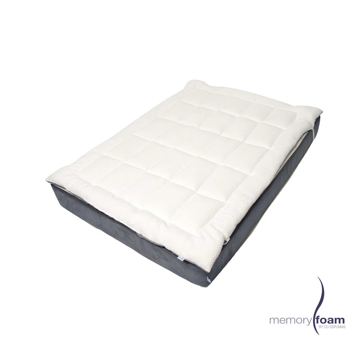 MEMORY FOAM Colchoneta Cloud King Size (Sobrecolchón de Memory Foam  Capitonada con dos vistas fresca/caliente).