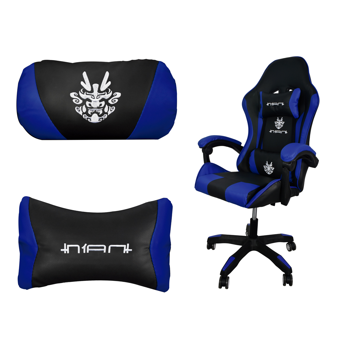 Silla Gamer Reclinable Ergonómica Ajustable Para PC Gaming Azul Marca NIAN