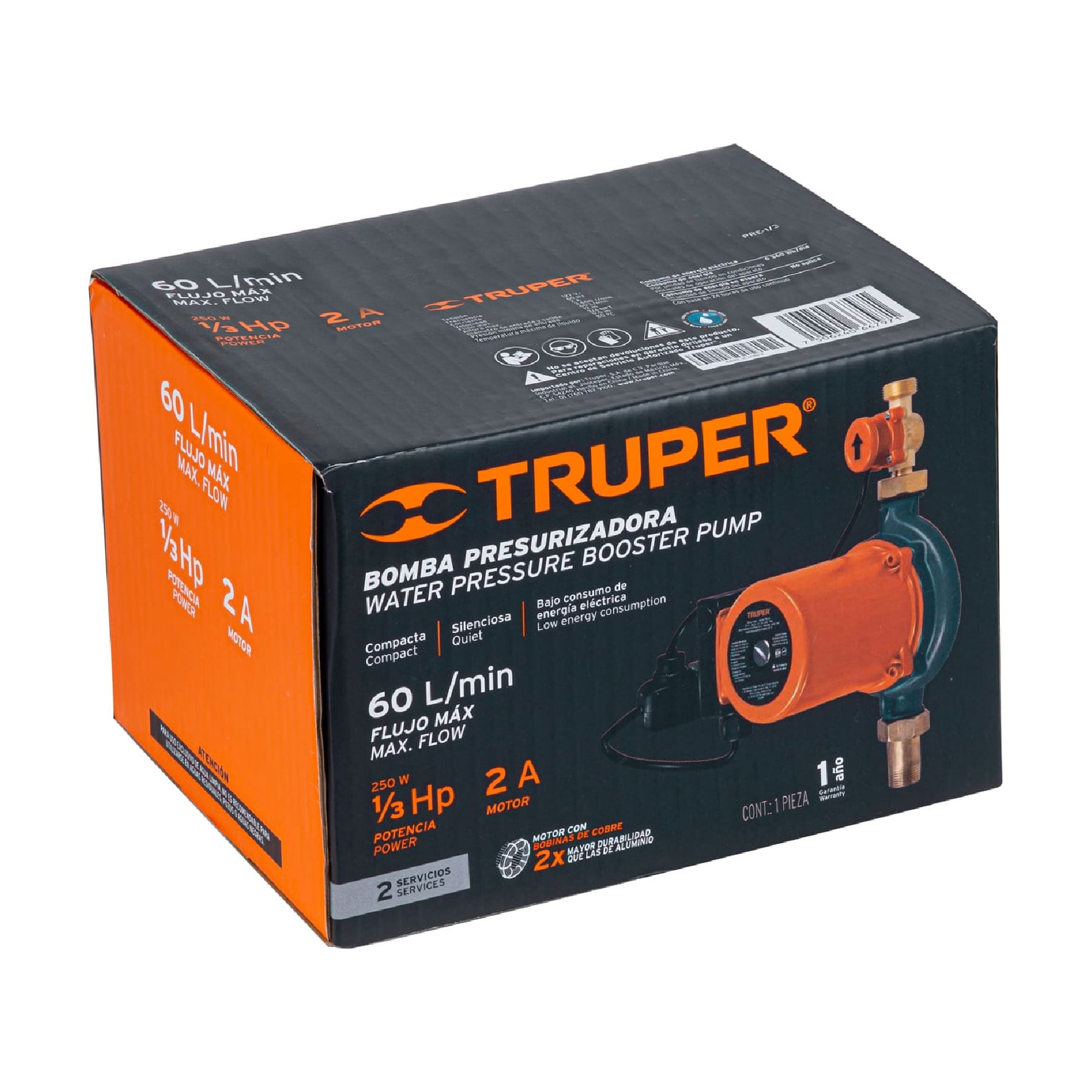 BOMBA PRESURIZADORA 1/3 HP, TRUPER