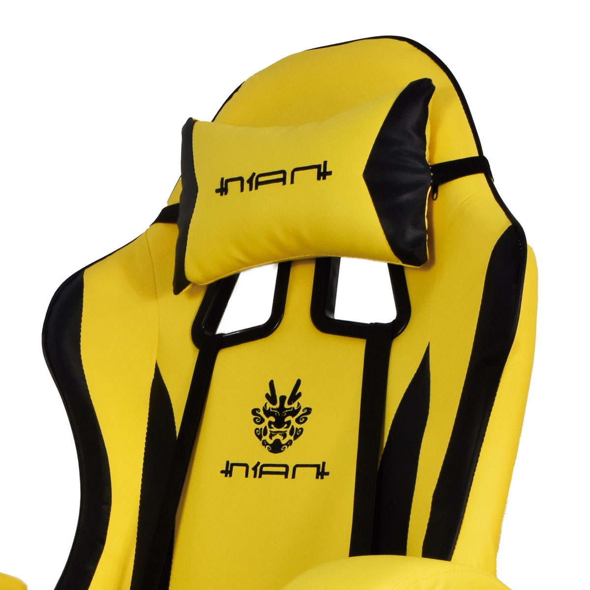 Silla Gamer Reclinable Ergonómica Ajustable Para PC Gaming Amarilla Marca Nian