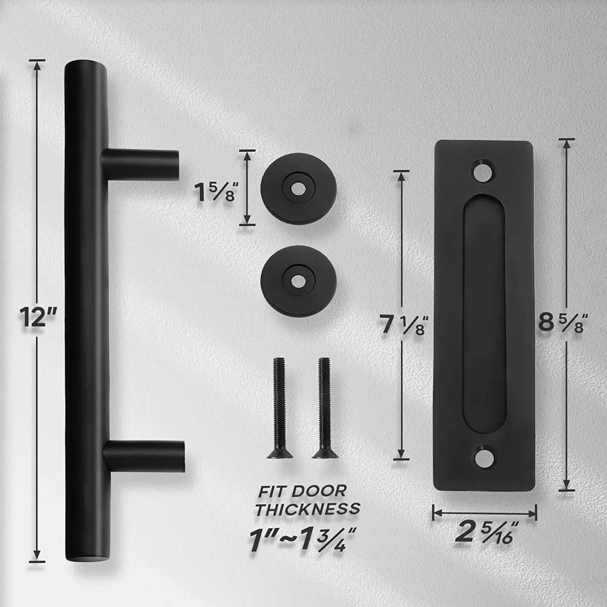 Jaladera De Acero Inoxidable Para Puerta De Granero 30+18cm