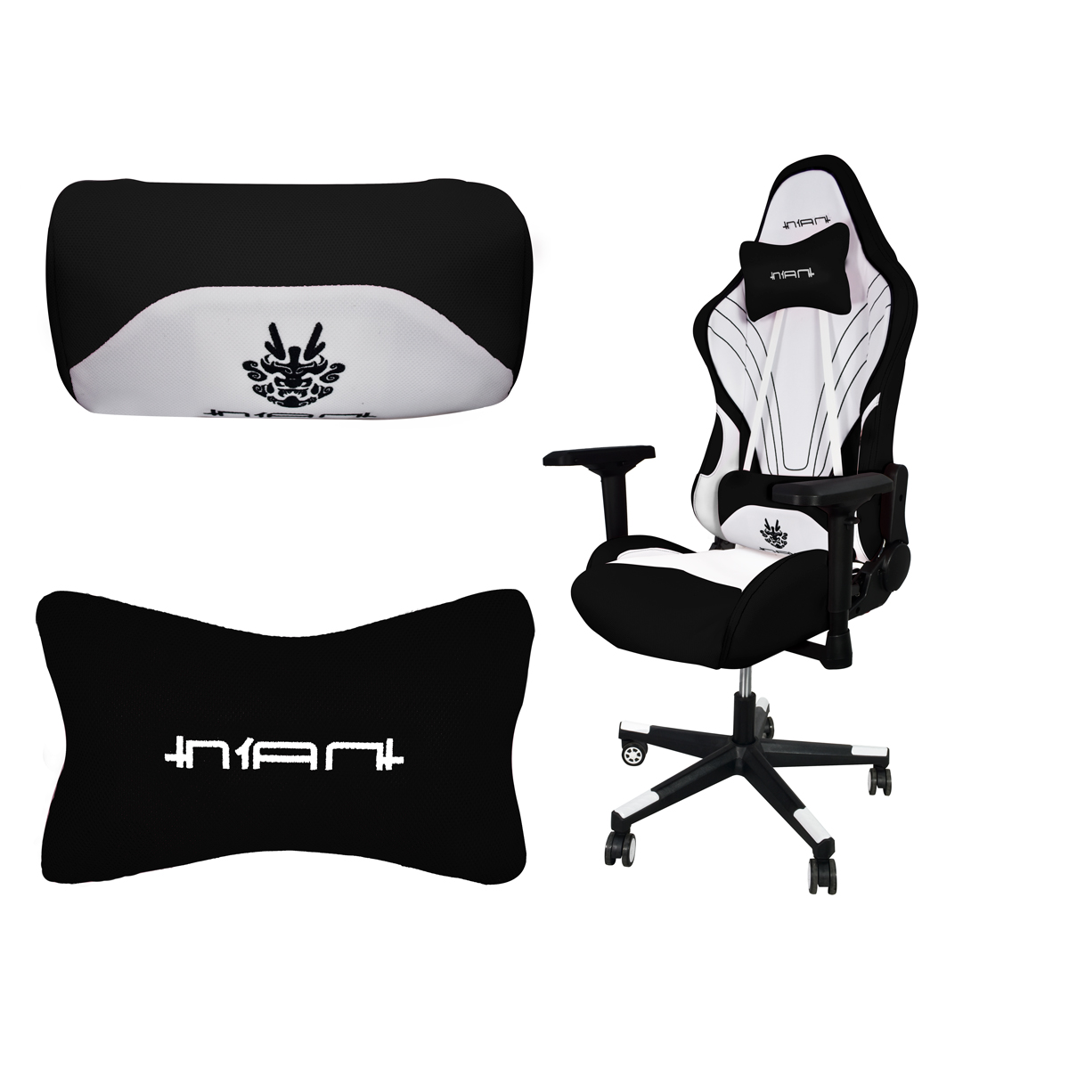 Silla Gamer NIAN Racing Style Ergonomica Ajustable Para PC Gaming Blanca
