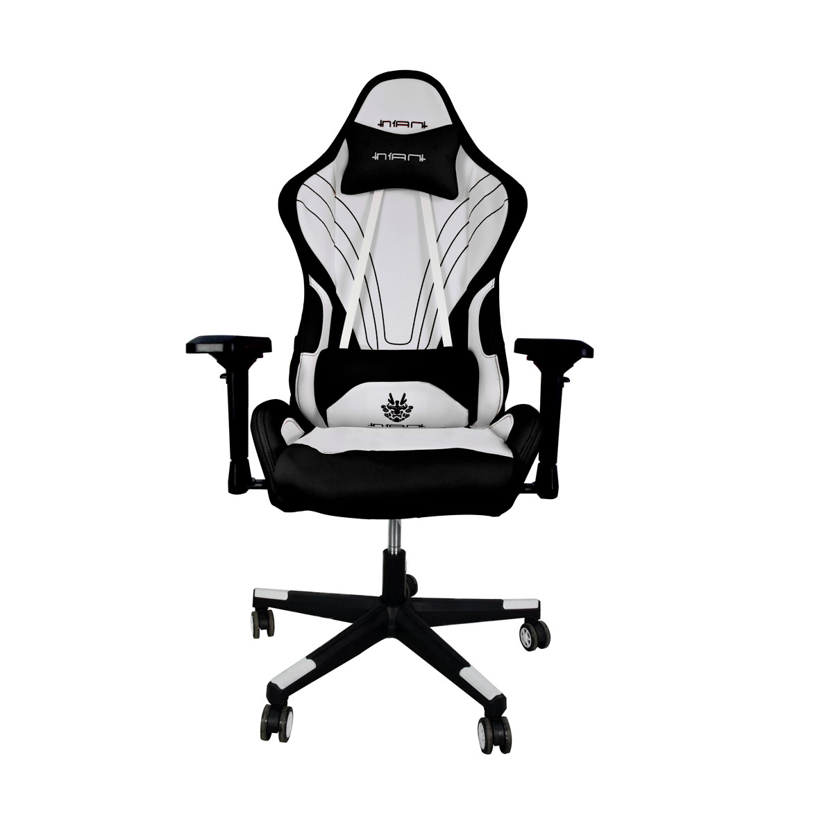Silla Gamer NIAN Racing Style Ergonomica Ajustable Para PC Gaming Blanca