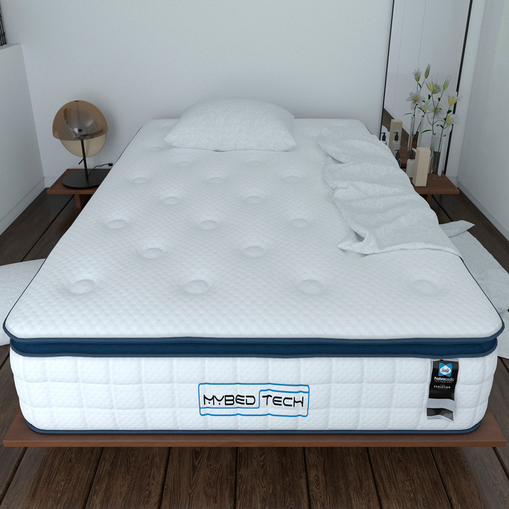 Colchón Con Box Queen Size España Sealy Extra Suavidad