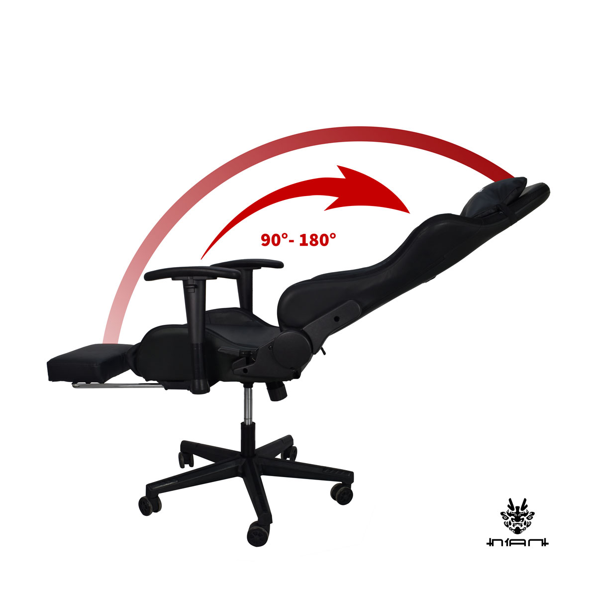 Silla Gamer Reclinable Ergonómica Ajustable Con Reposa Pies Blanca Pc Gaming NIAN