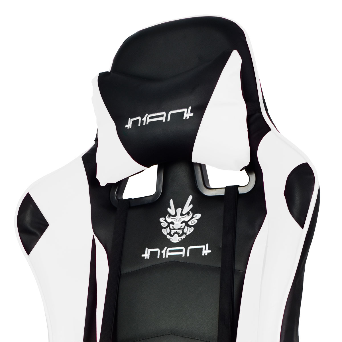 Silla Gamer Reclinable Ergonómica Ajustable Con Reposa Pies Blanca Pc Gaming NIAN