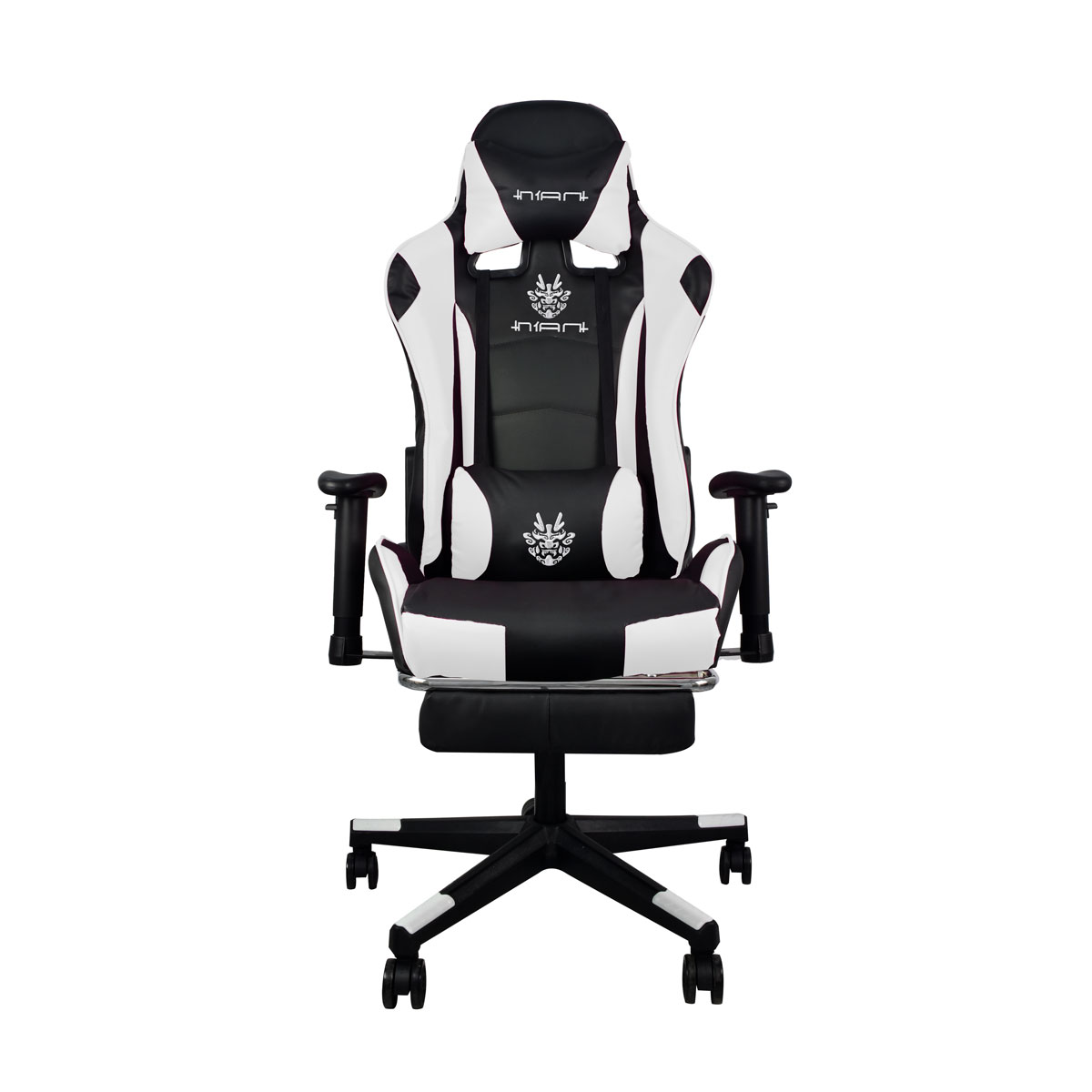 Silla Gamer Reclinable Ergonómica Ajustable Con Reposa Pies Blanca Pc Gaming NIAN