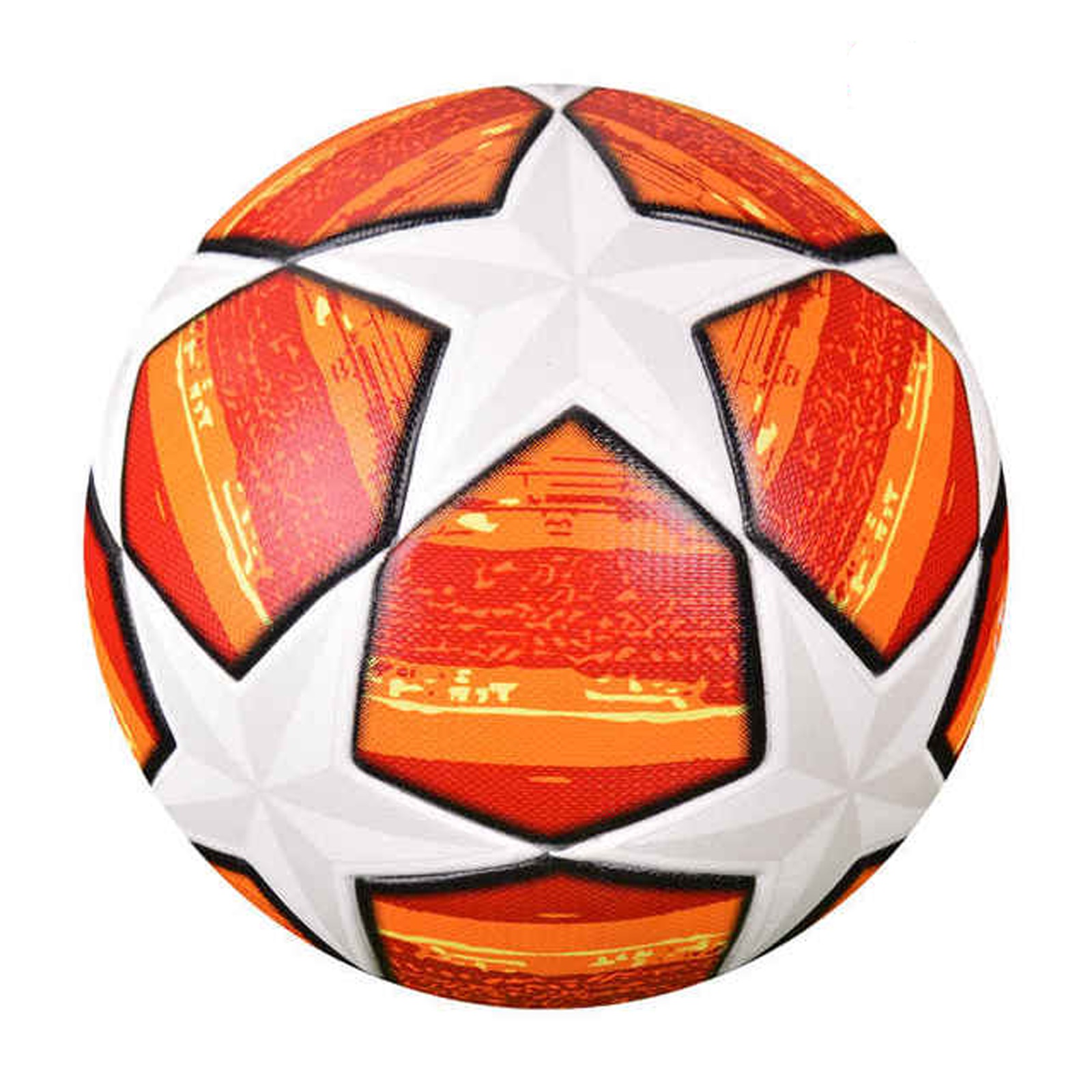 Balón Fútbol Soccer #5 Profesional de Estrellas Híbrido Champions Naranja.