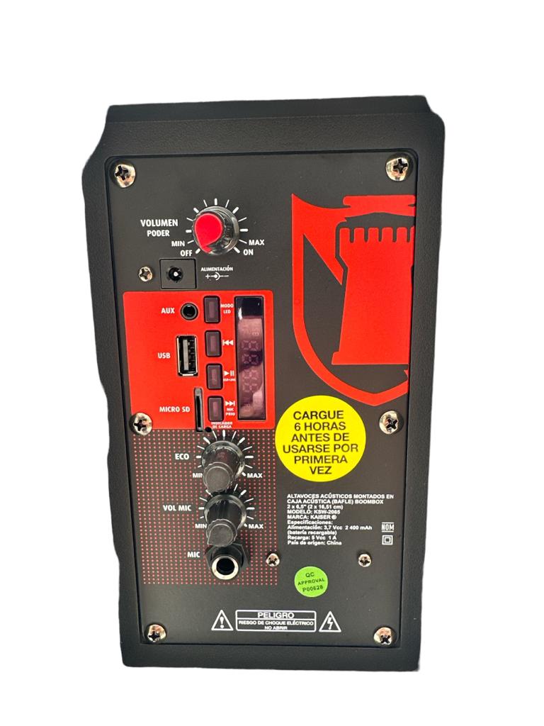 Bafle Recargable Kaiser KSW-2065 Bluetooth 