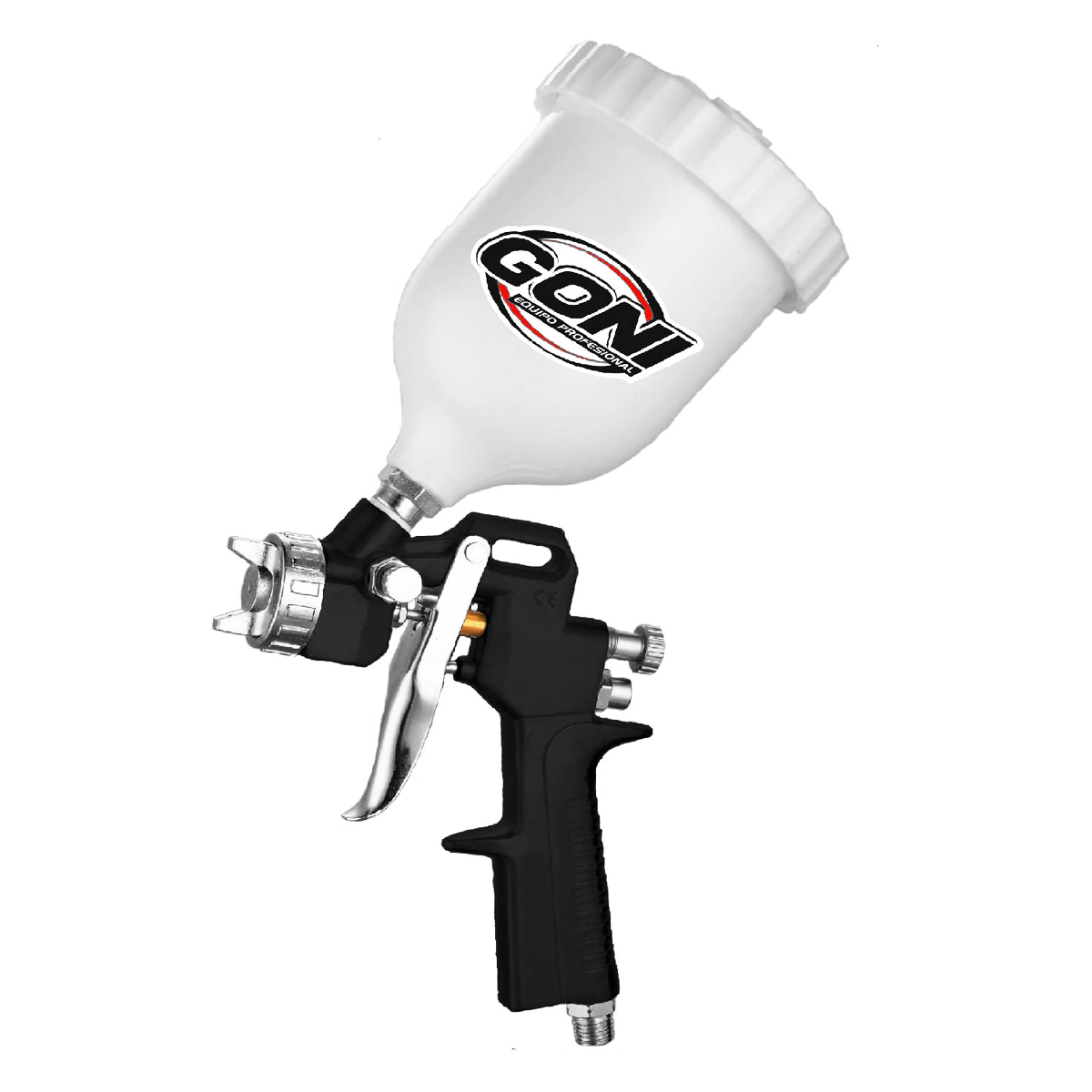 Pistola Pintar Gravedad Hibrida Vaso 600Ml 3.0Mm Goni 33012