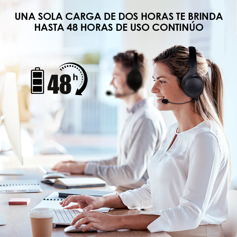 Audífonos Inalámbricos de Diadema Bluetooth con Micrófono Extraíble