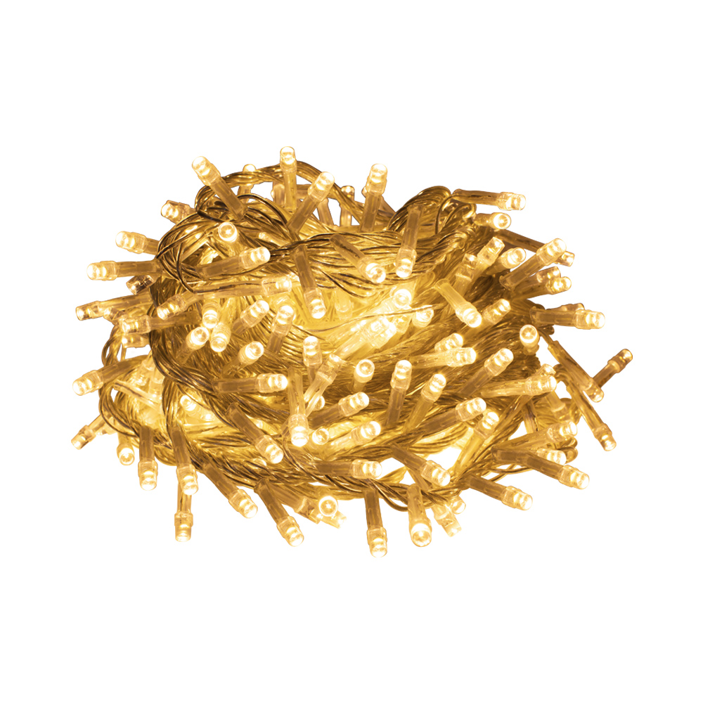 Serie de Luces Decorativa Luz Led Cálida 60 Focos 8 Funciones Cable Transparente 3 m