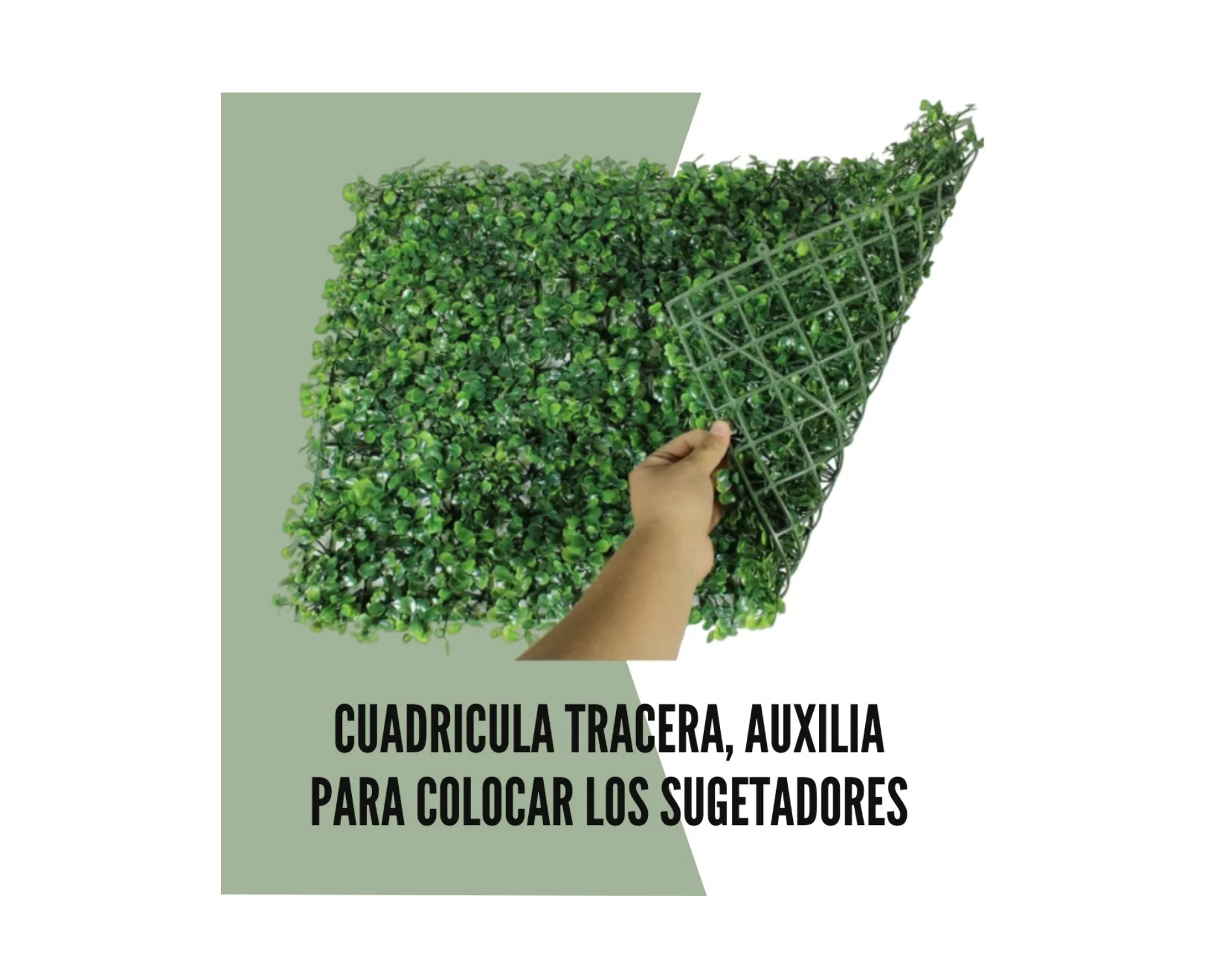 Follaje 50 Pzas Muro Verde Artificial Sintentico 60x40 Cm