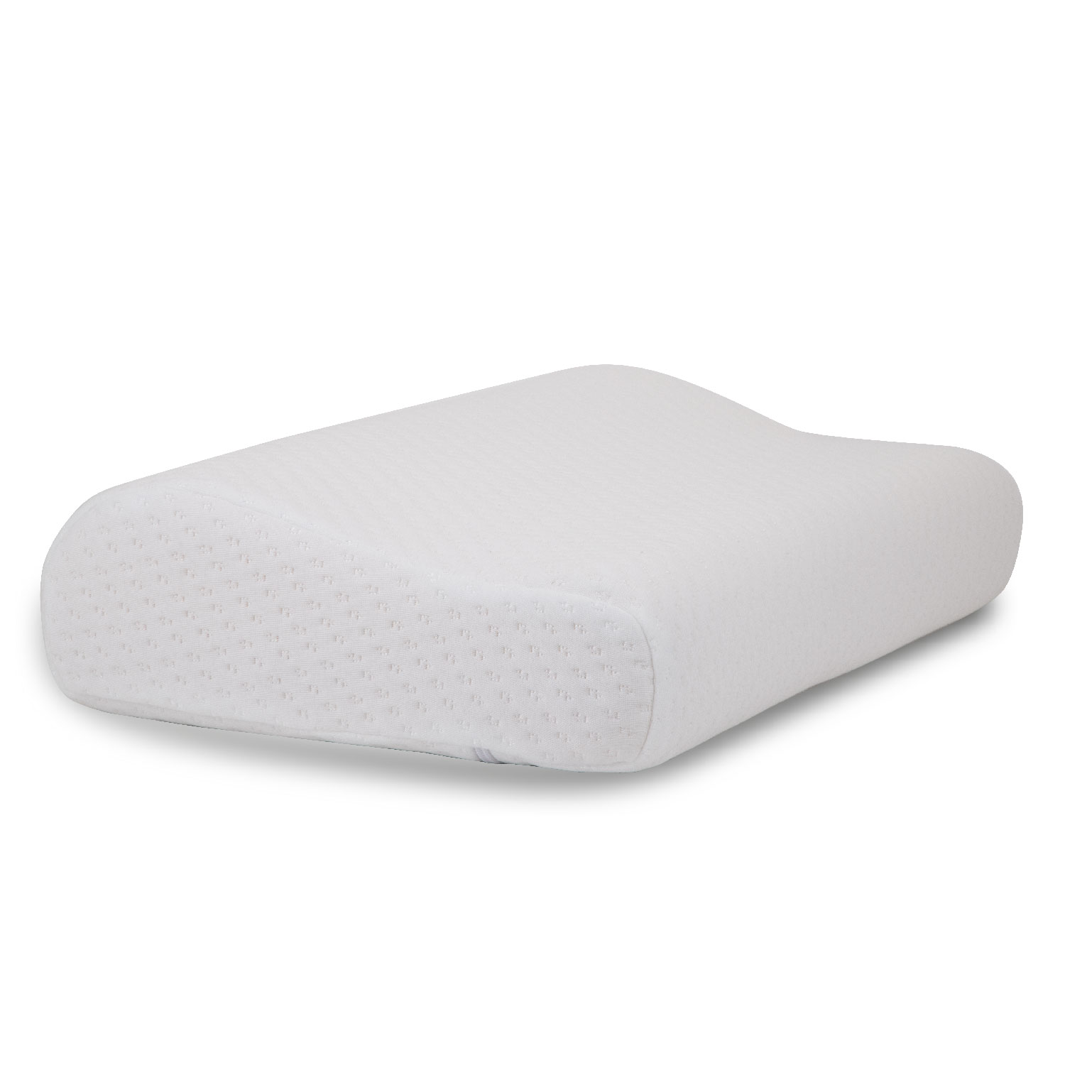 MEMORY FOAM Almohada Curva de Viaje de Memory Foam Almohada para Viajar Individual Color Blanco 30 x 30 x 11.5 cm
