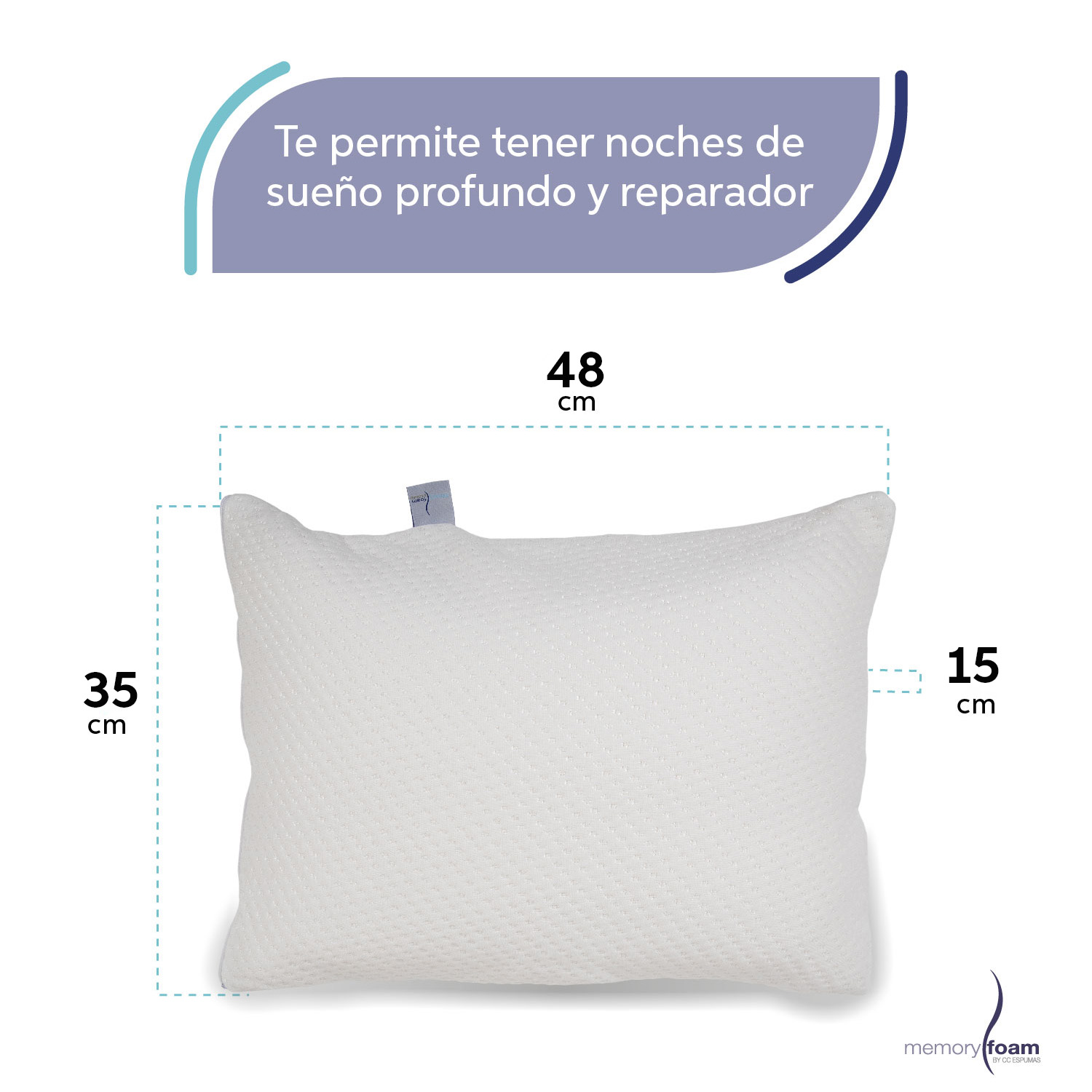 MEMORY FOAM Almohada Makura de Memory Foam Almohada Súper Suave Individual Color Blanco