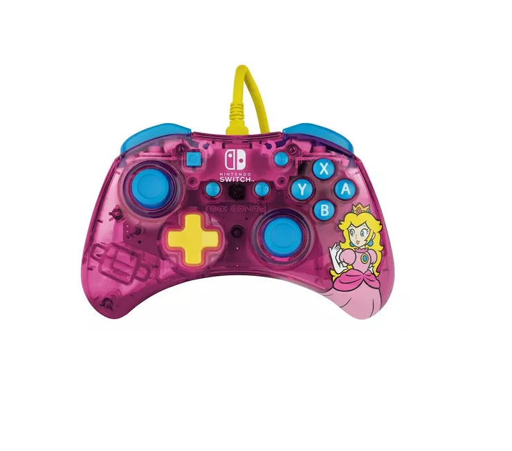 Control Alambrico Pdp Rock Candy Princes Peach Para Nintendo