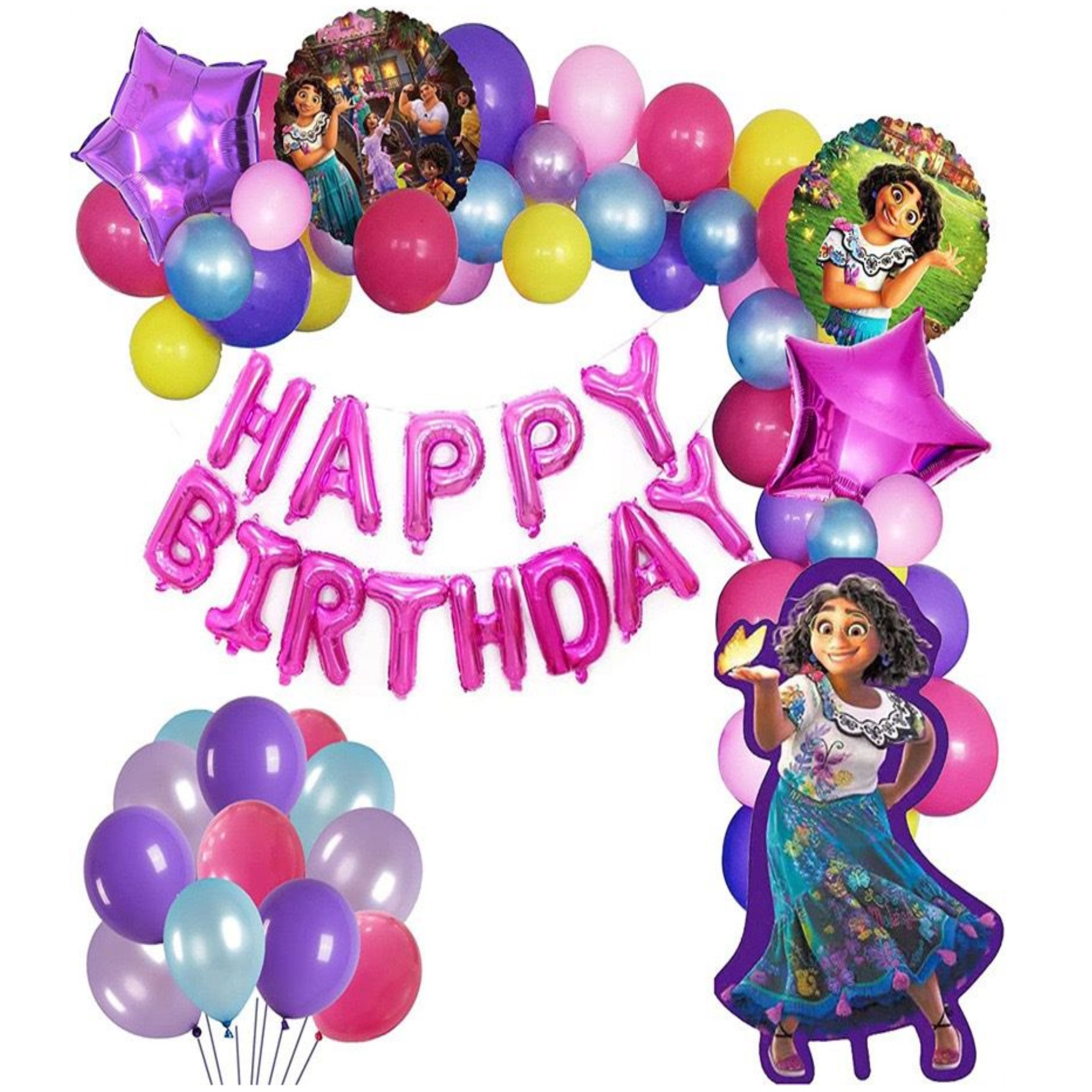 Globos De Cumpleaños Decoración Kit Fiesta 100 Pza mirabel