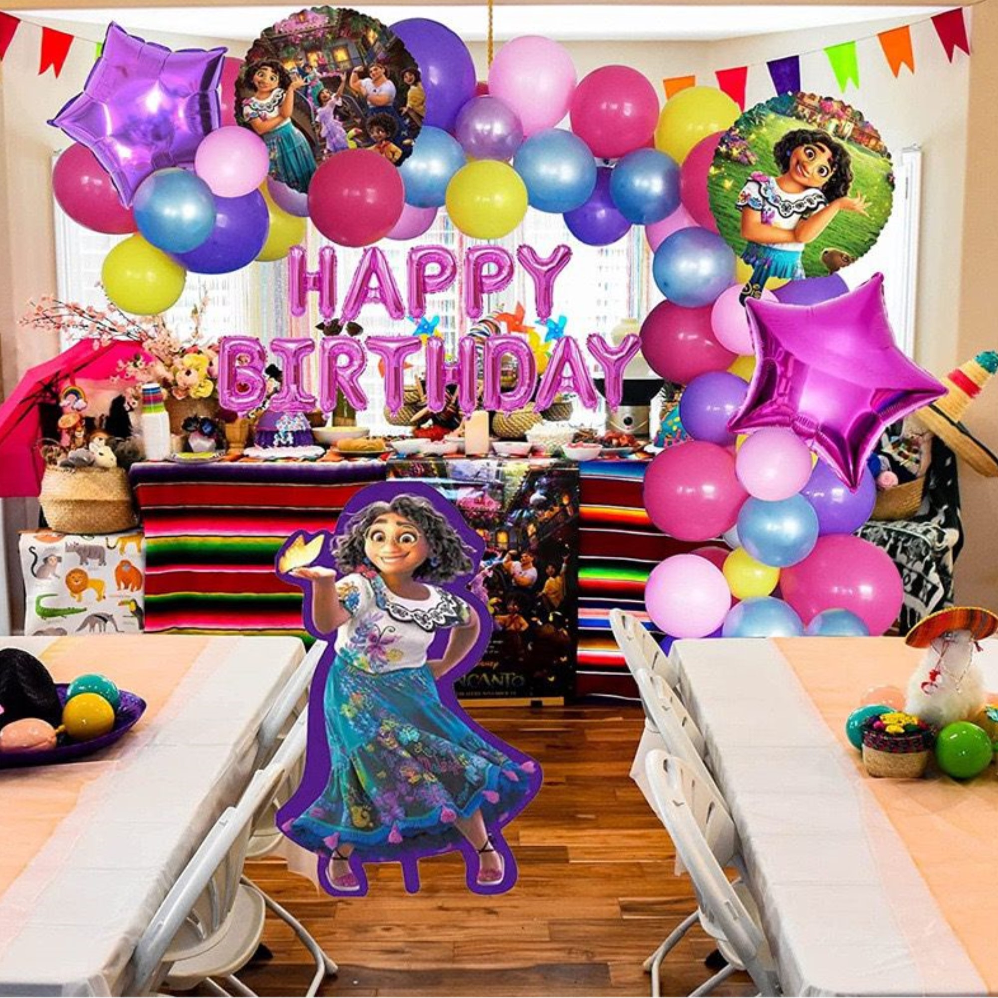 Globos De Cumpleaños Decoración Kit Fiesta 100 Pza mirabel