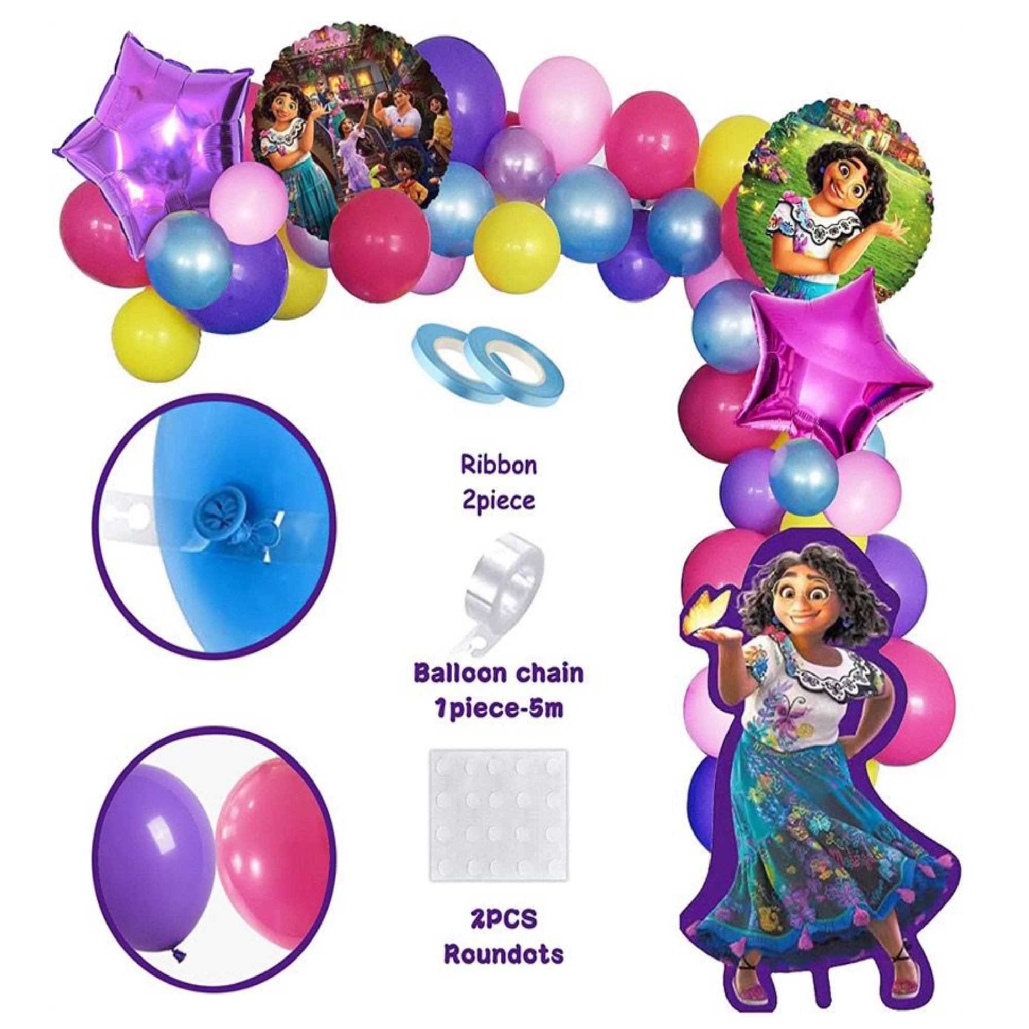 Globos De Cumpleaños Decoración Kit Fiesta 100 Pza mirabel