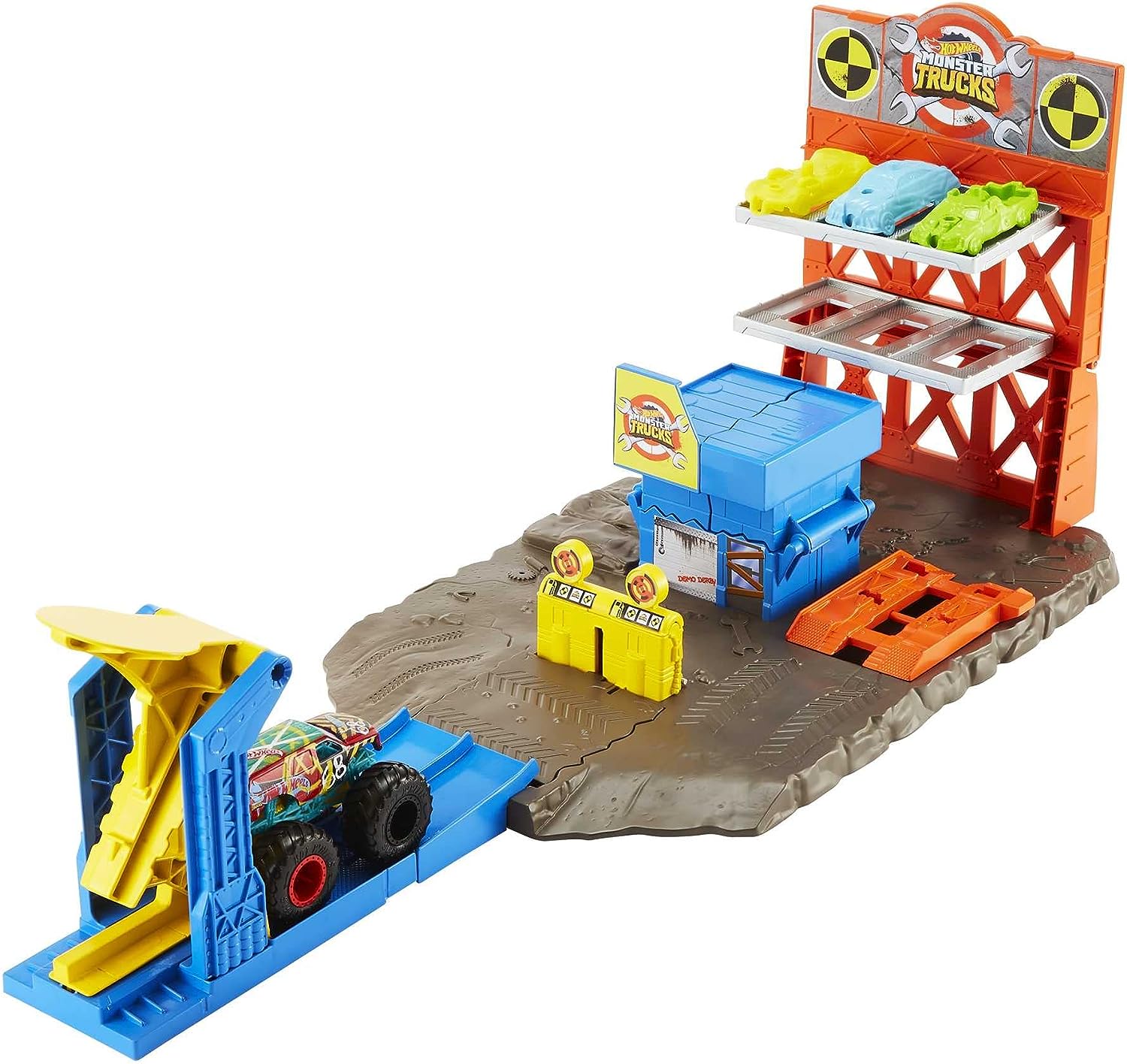 Hot Wheels Monster Trucks Pista de Juguete Ataque del Cocodrilo Hambriento