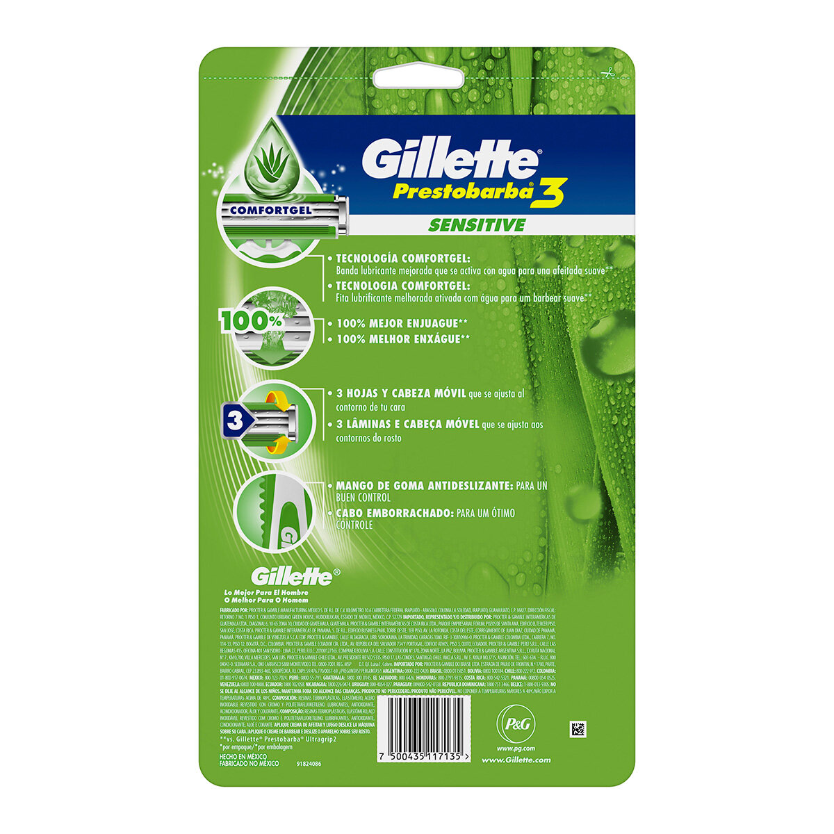 Rastrillos Desechables Gillette Prestobarba 3 Con 16 Piezas 