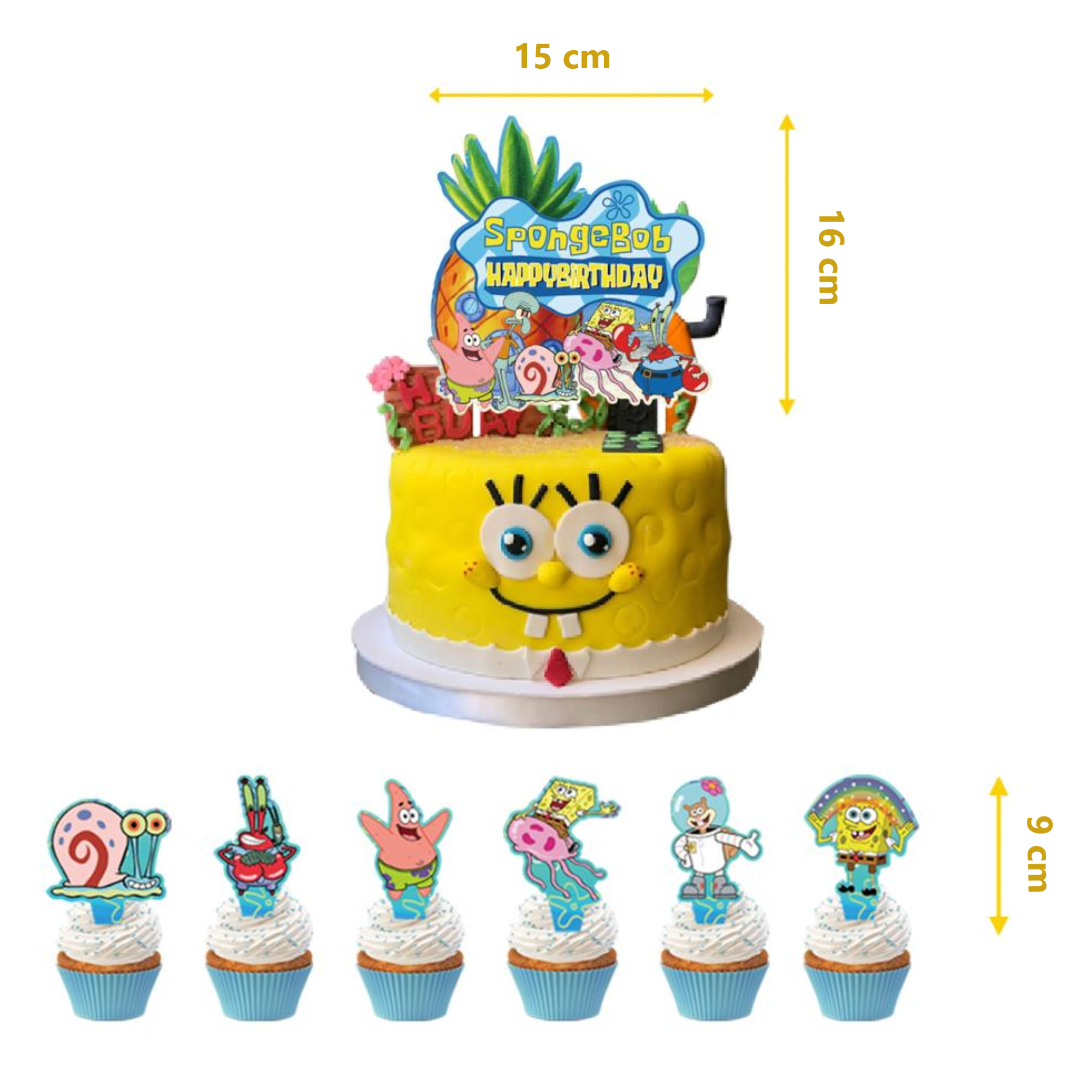 Globos De Cumpleaños Decoración Kit De Fiesta Bob Esponja