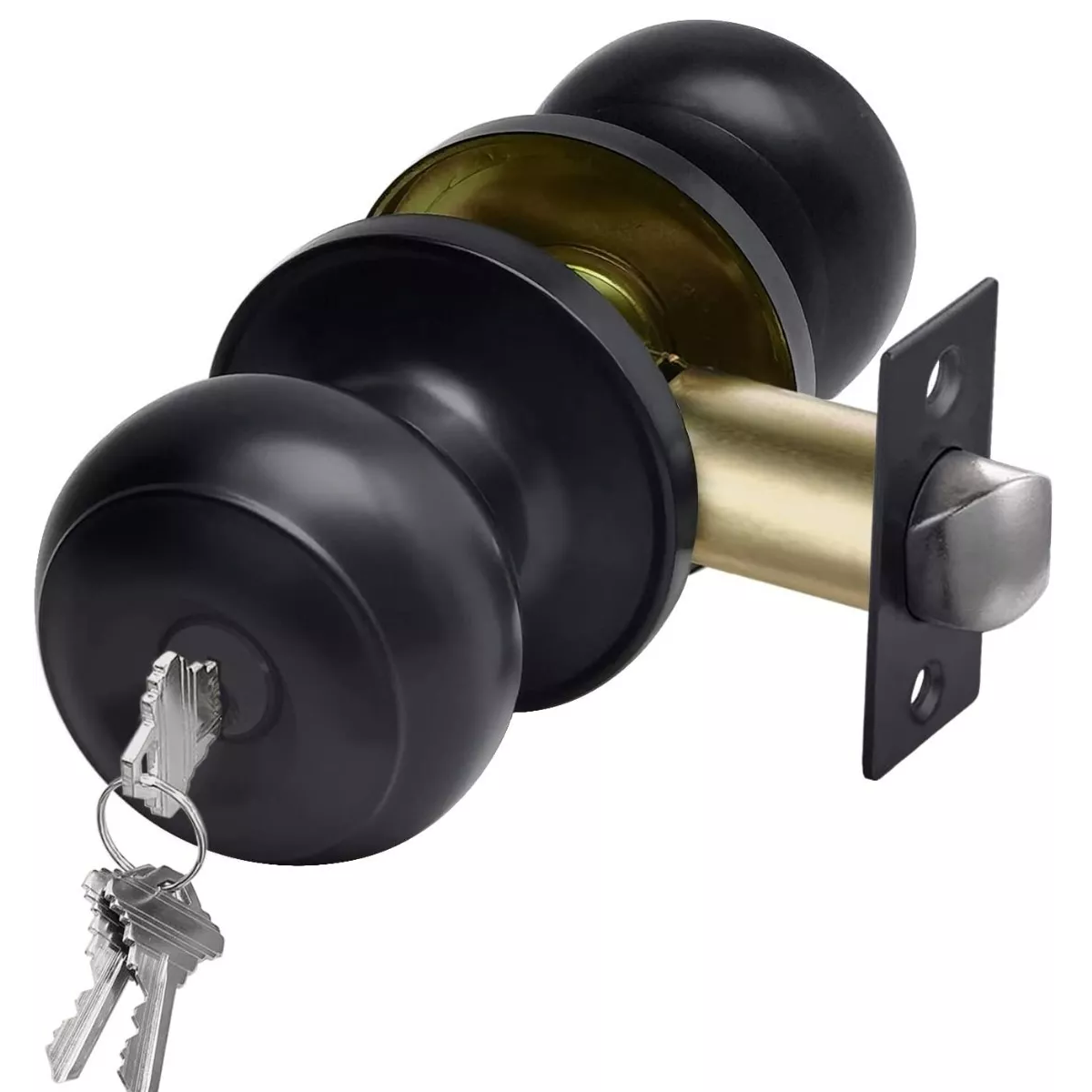 Cerradura De Acero Inoxidable Negro Para Puerta De Recámara