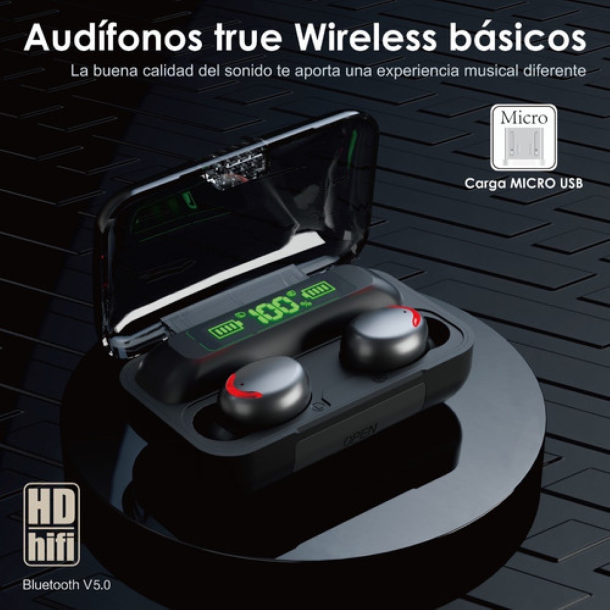 2 Pcs Audífonos In-ear Inalámbricos F Serie 9-5 Para Juegos