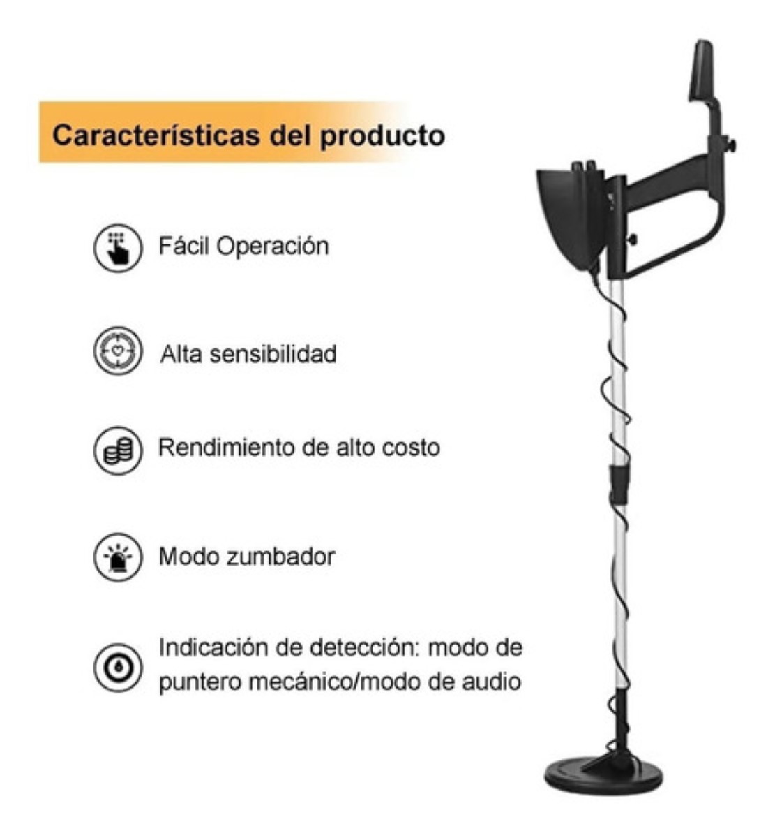 Detector Metales Subterraneos Alta Precisión Encuentra Oro Negro