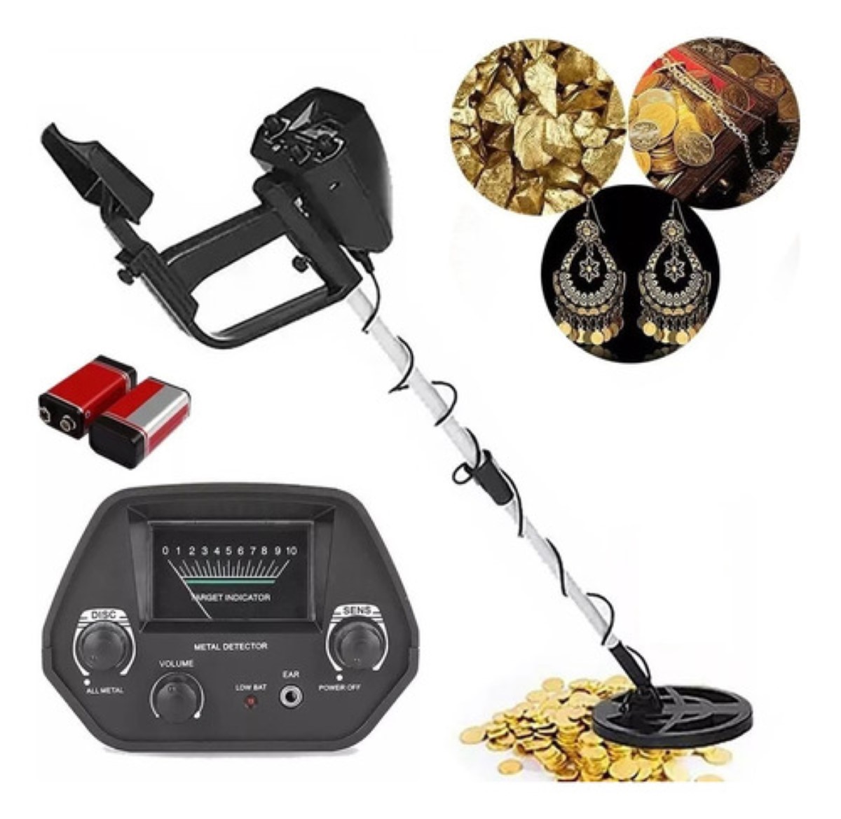 Detector Metales Subterraneos Alta Precisión Encuentra Oro Negro