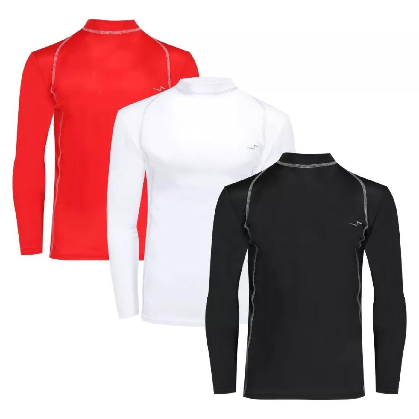 Paquete 3 Playeras Deportivas Manga Larga Gym Licra Stretch