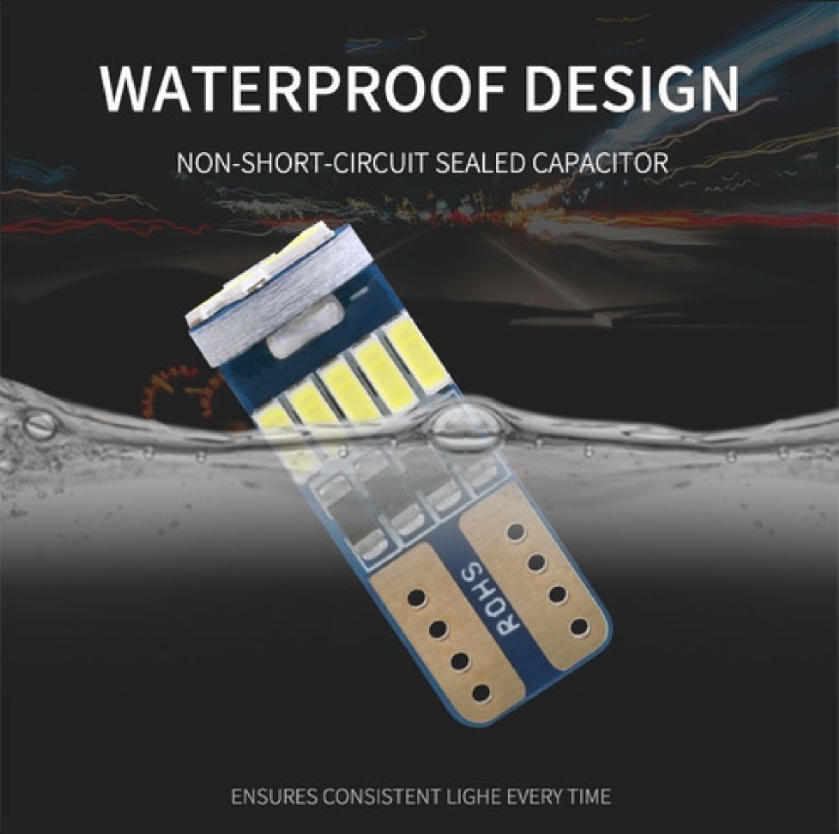 10 Focos Led Pellizco T10 W5w Blanco Neutro