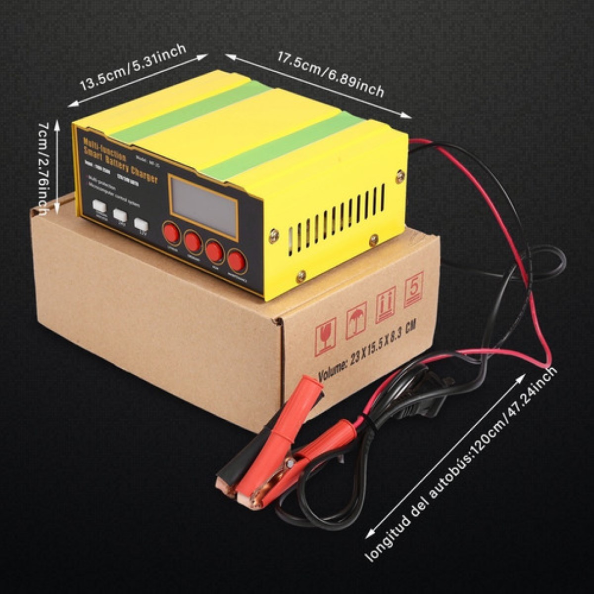 Cargador De Batería Inteligente Y Automático De 12v/12a