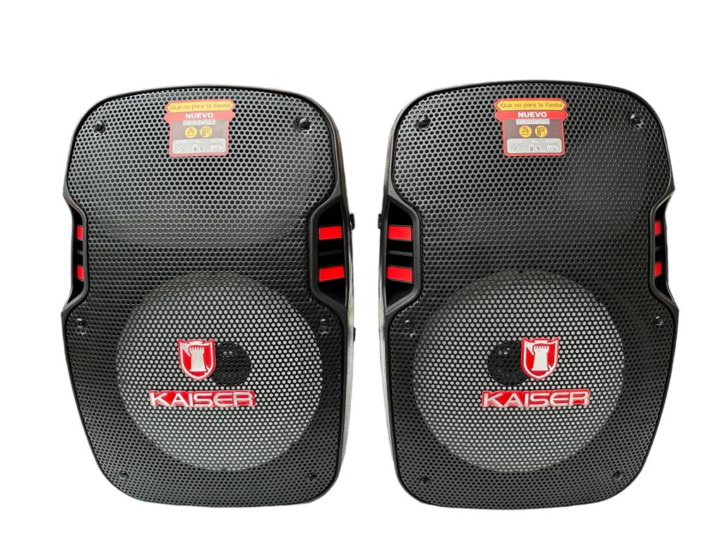 Kit De 2 Bafles Inalámbricos Sincronizables Kaiser PAK-7908 - Negro