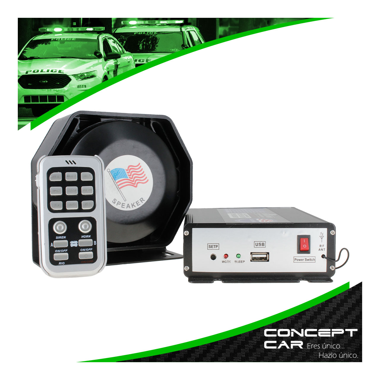 Sirena Altavoz Profesional Federal Micro Inalámbrico 200w