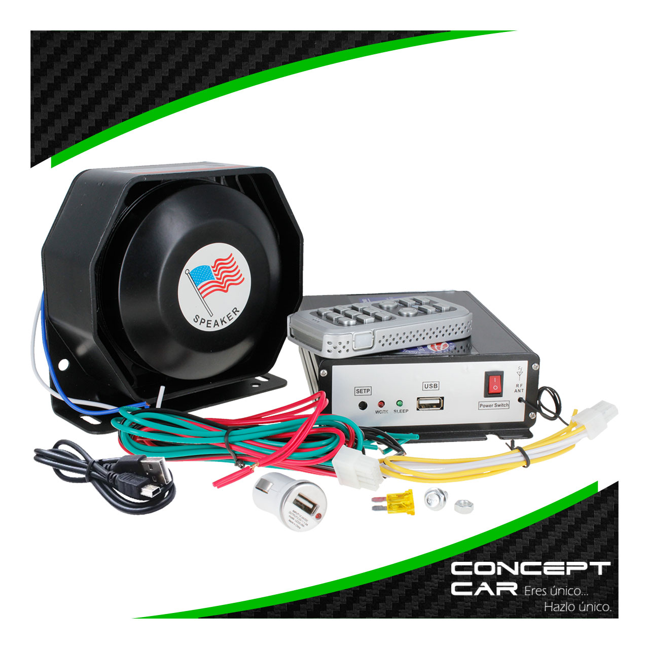 Sirena Altavoz Profesional Federal Micro Inalámbrico 200w