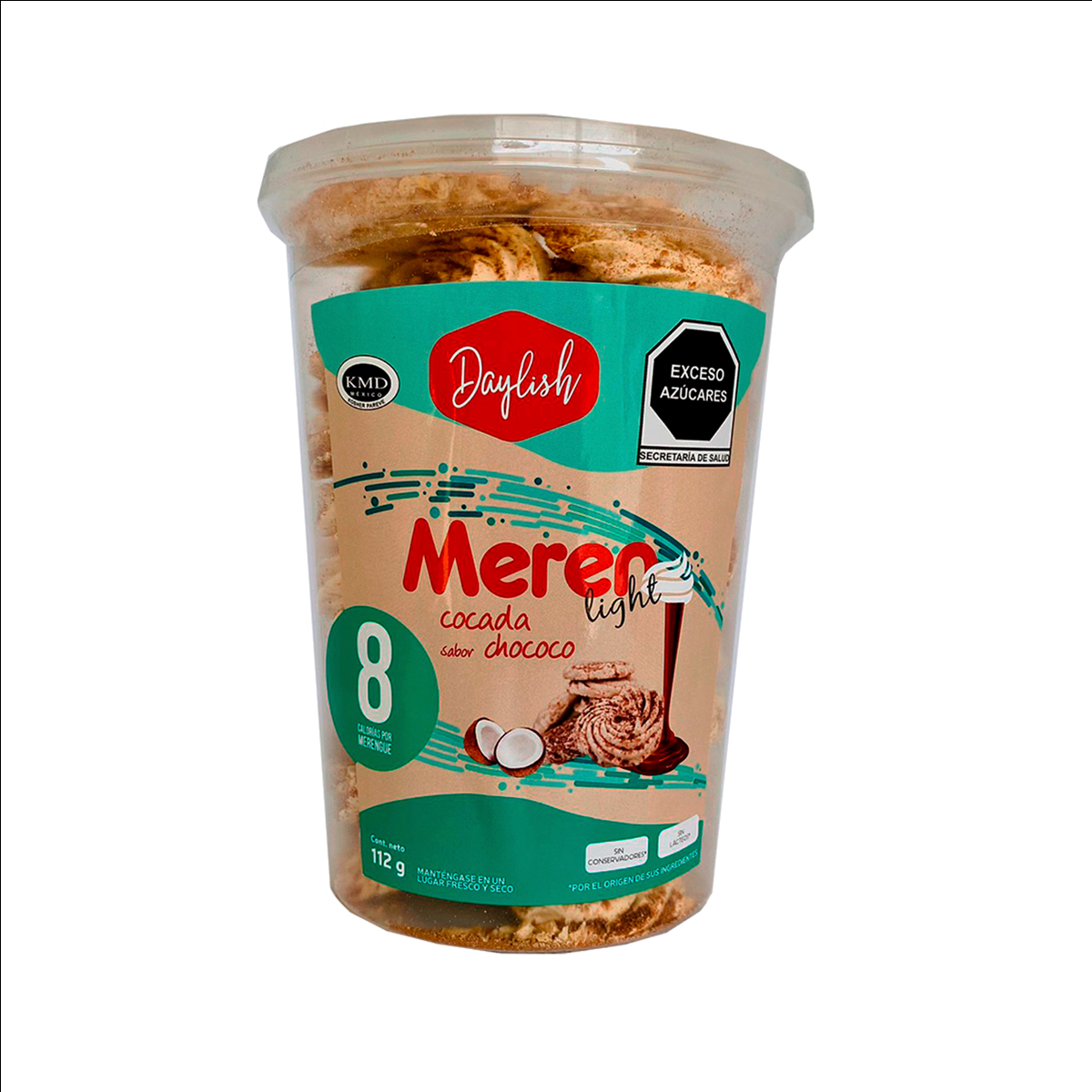 Daylish Merengue bajo en calorias sabor Cocoda chocolate, Producto Kosher KMD