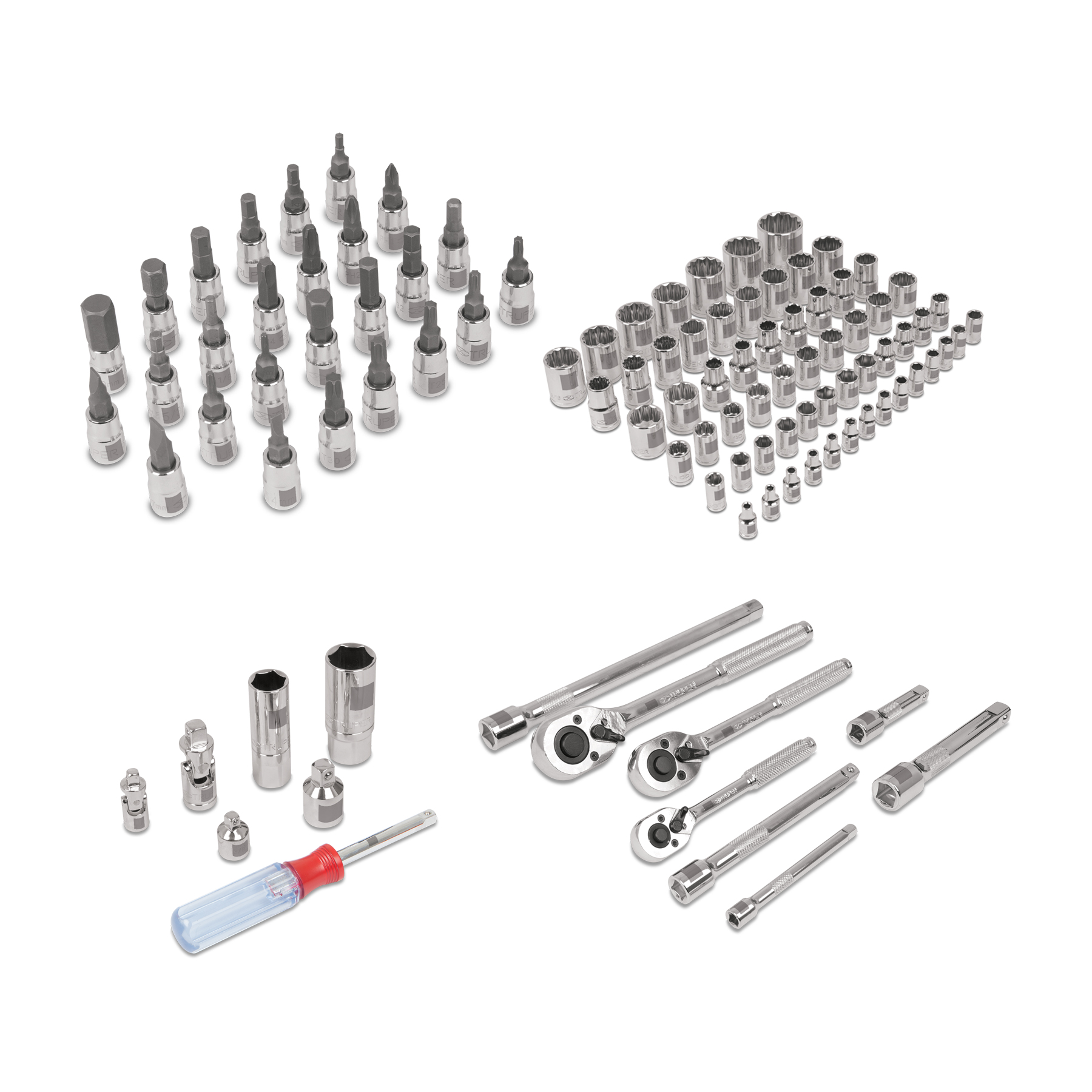 JUEGO 103 HERRAMIENTAS 1/4", 3/8" Y 1/2" STD Y MM P/MECÁNICO TRUPER