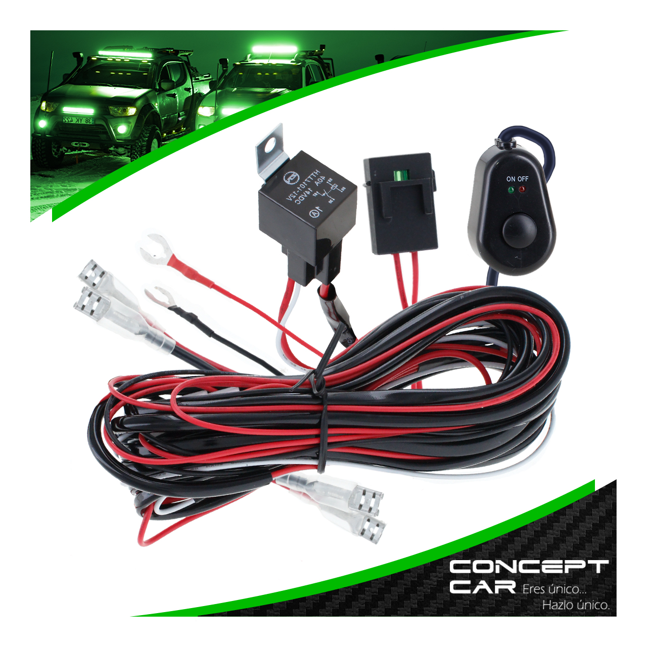 Kit Arnes Instalacion Con Switch Y Relay 2 Via Calibre 16