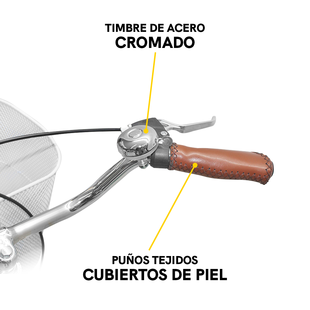 Bicicleta R24 Urbana Cruisier Con Canastilla Y Parrilla Cometa Rosa Intenso