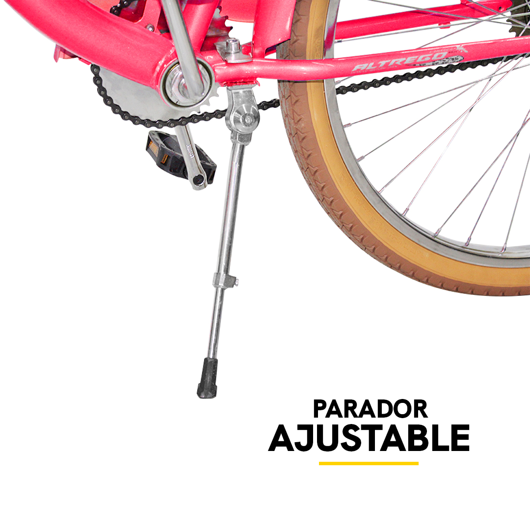 Bicicleta R24 Urbana Cruisier Con Canastilla Y Parrilla Cometa Rosa Intenso