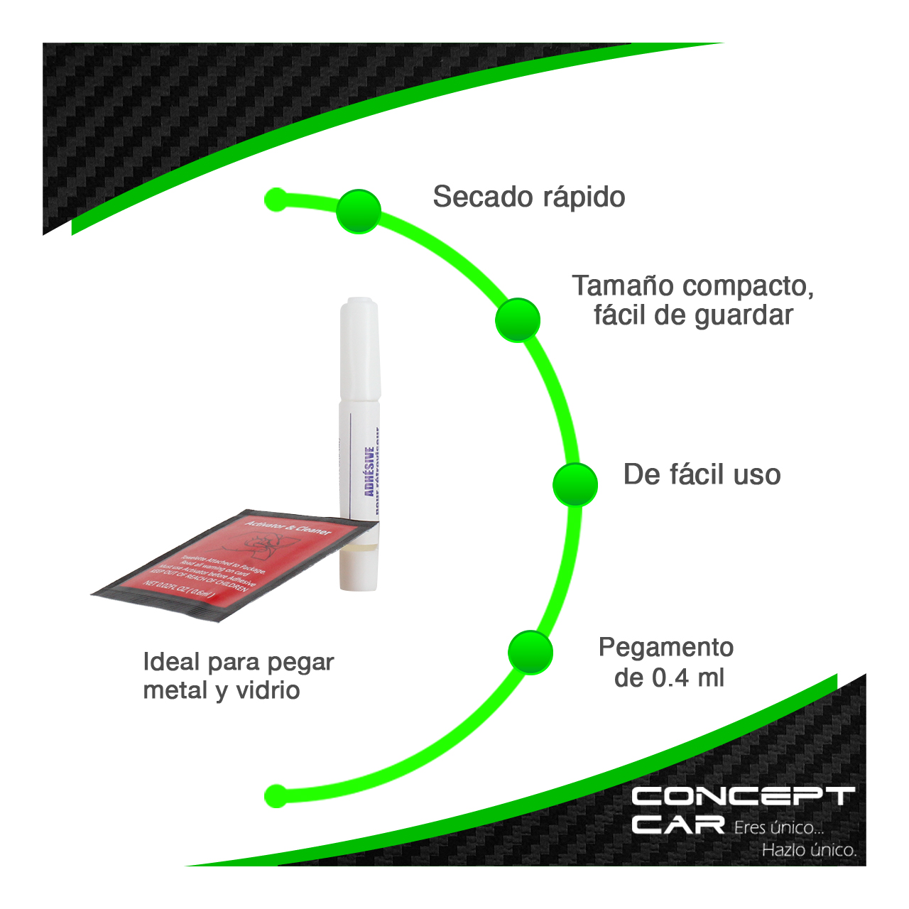 Pegamento Adhesivo Para Espejo Retrovisor Auto Camioneta