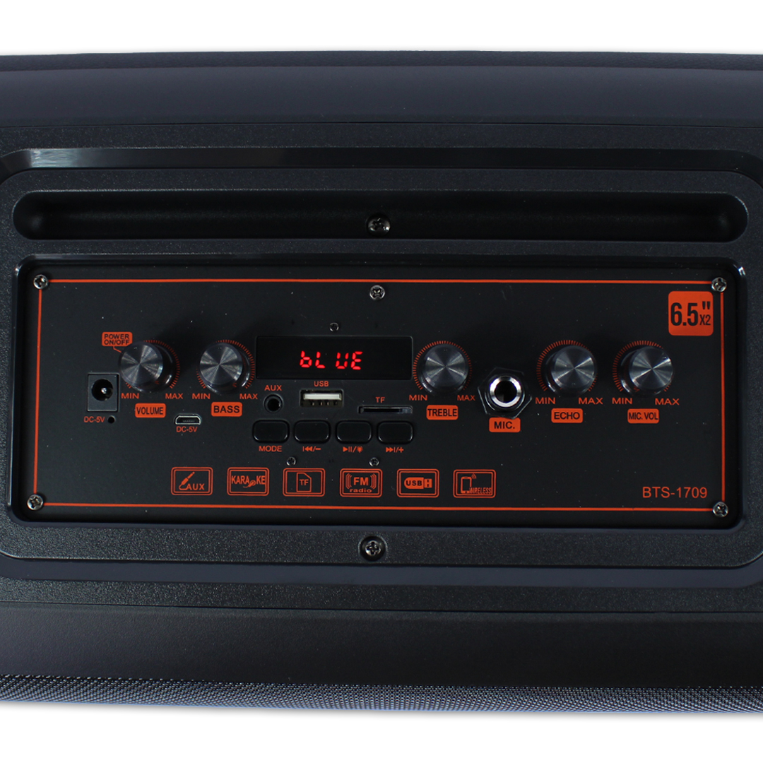 Bocina Subwoofer Bts-1709 6.5 Brodu Microfono Inalambrico