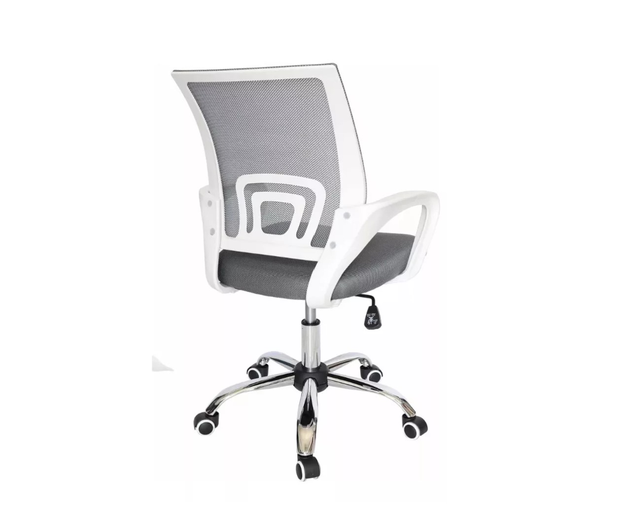 Silla ejecutiva ergonómica blanca con gris moderna para home office 