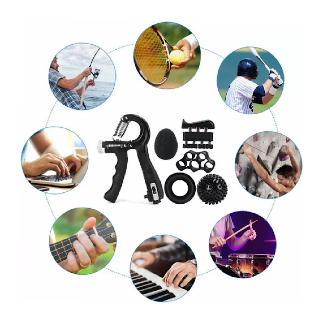 Ejercitador De Mano De Kit Con Counter Hand Grip 7 En 1